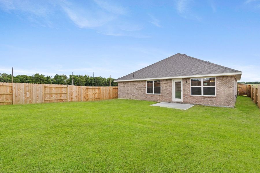 Exterior details and patio area of a home in River Ranch Trails, Dayton (Image 3). Exterior details and patio area of a home in River Ranch Trails, Dayton (Image 3).