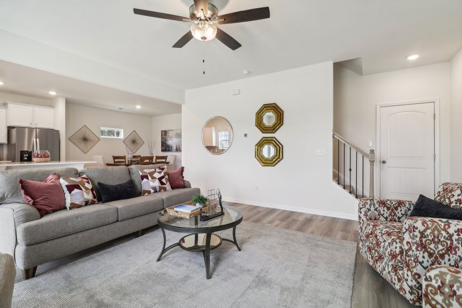 Representative furnished interior of a home built from the Bentcreek II by Great Southern Homes in Old Charleston Acres, Pelion (Image 14).