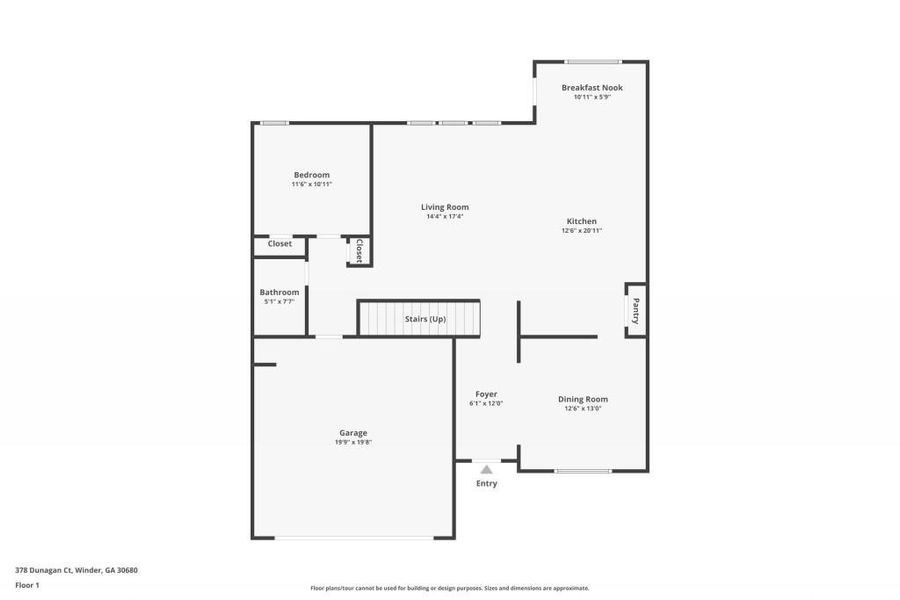 2D floor plan layout of this home in , Winder, GA (Image 5).