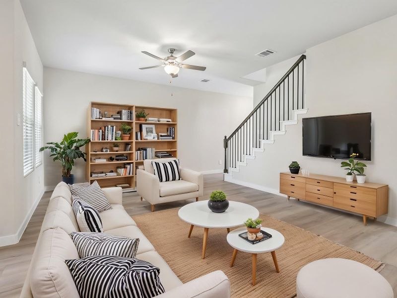 Furnished interior view inside a new home in Cibolo Hills West - Spring Series, Fort Worth (Image 4).