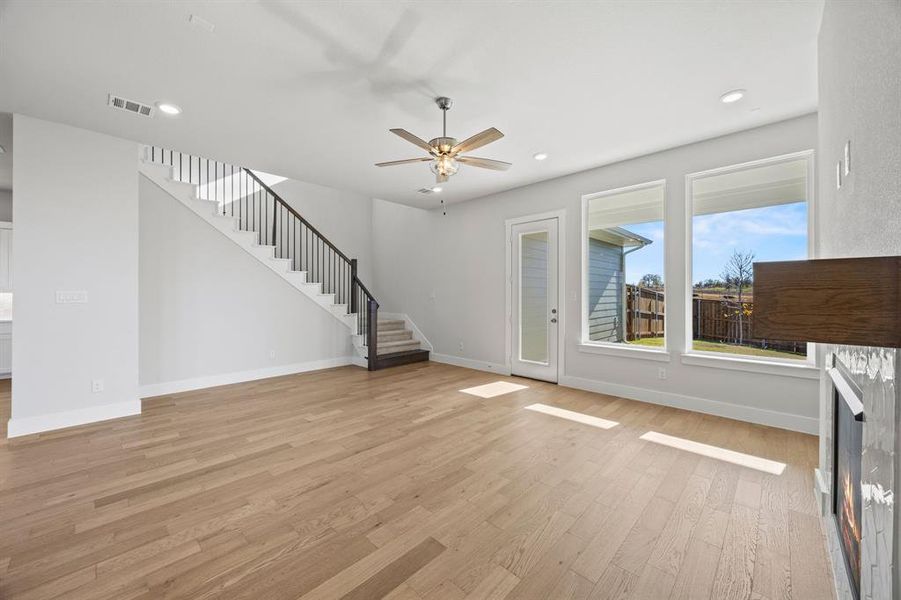 Spacious, unfurnished interior of a new home in The Heights at Uptown Celina, Celina (Image 20). Spacious, unfurnished interior of a new home in The Heights at Uptown Celina, Celina (Image 20).