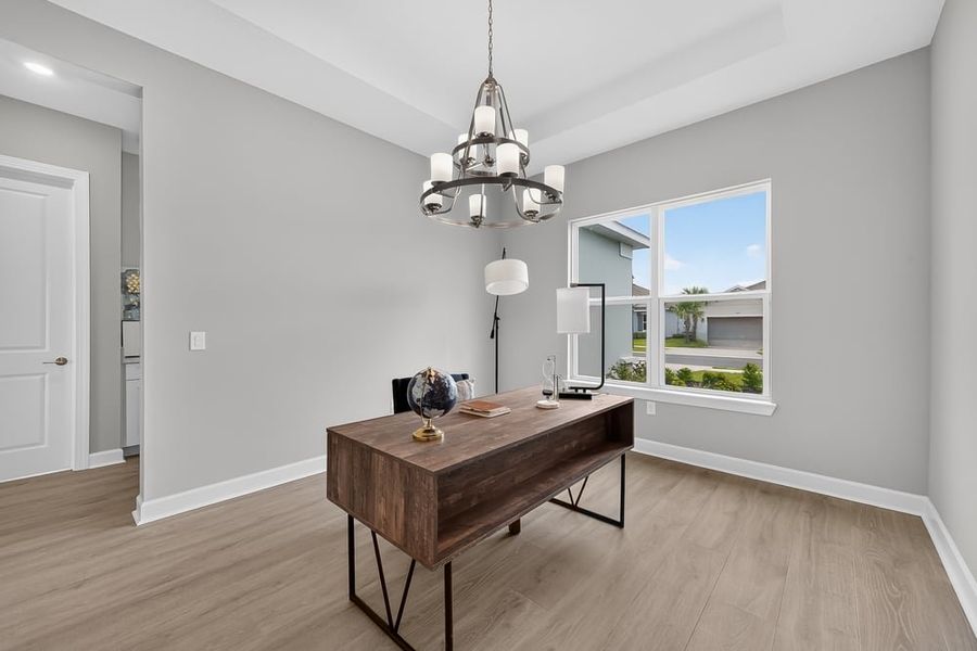 Representative furnished interior of a home built from the Ambra by Taylor Morrison in Center Lake Ranch Community Group Page, St. Cloud (Image 18).
