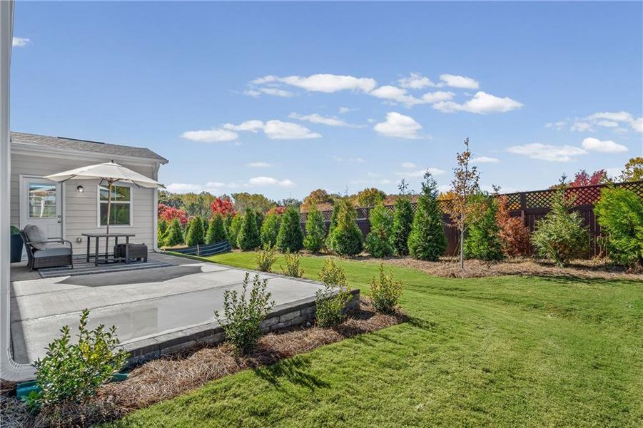 Exterior details and patio area of a home in Berkeley Mill, Cumming (Image 4).