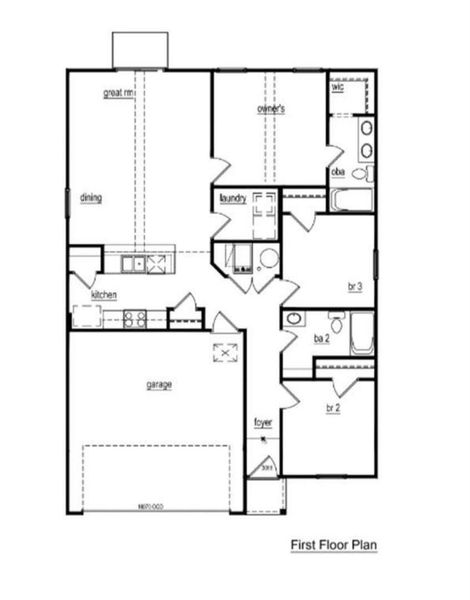 2D floor plan layout of this home in , Lufkin, TX (Image 3).