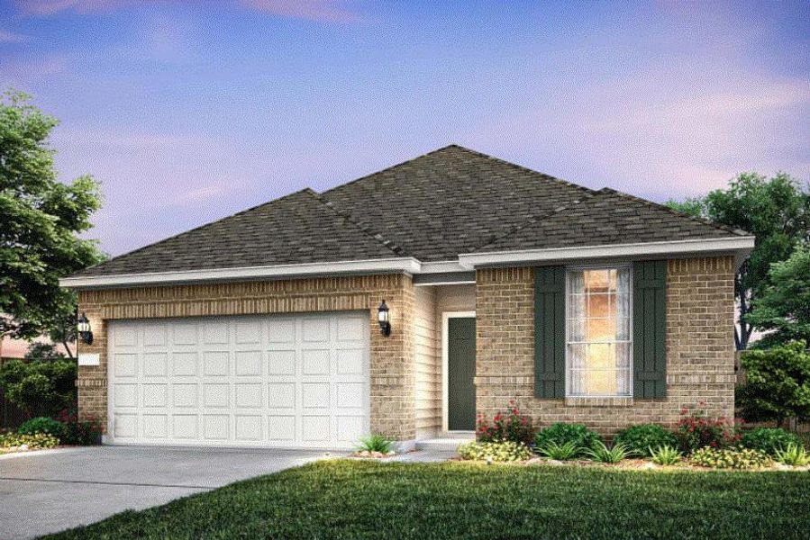 Pulte Homes, Fox Hollow elevation A, rendering