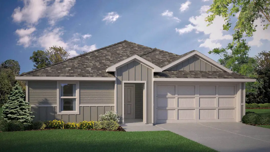 Representative exterior photo of a completed home built from the Bailey by D.R. Horton in Somerset, Hillsboro, TX (Image 18).