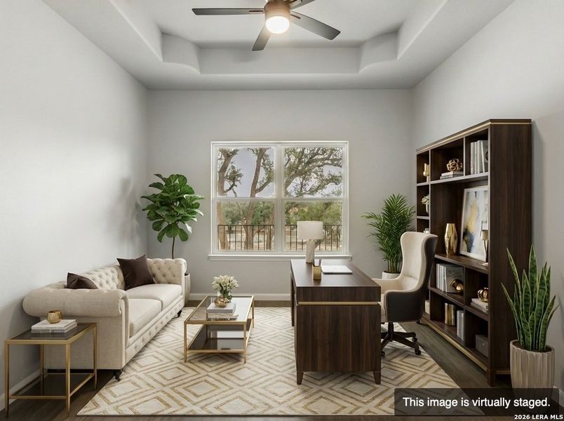 Furnished interior view inside a new home in , Fischer (Image 32).