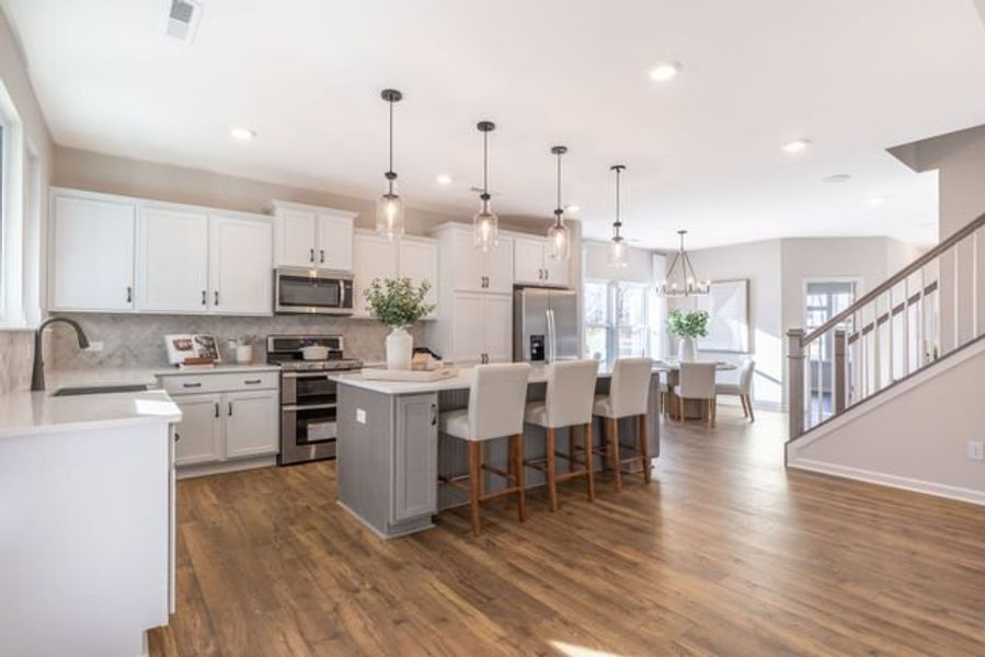 Representative furnished interior of a home built from the Lenox by True Homes in Whispering Hills, Locust (Image 3).