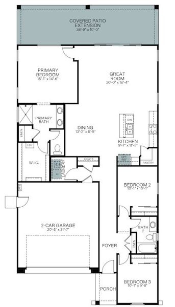 2D floor plan layout of this home in Mesquite at North Creek, Queen Creek, AZ (Image 5). 2D floor plan layout of this home in Mesquite at North Creek, Queen Creek, AZ (Image 5).