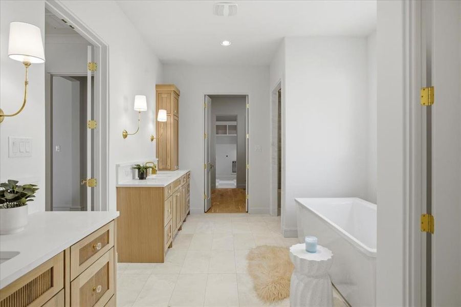 Furnished interior view inside a new home in , Dallas (Image 9).