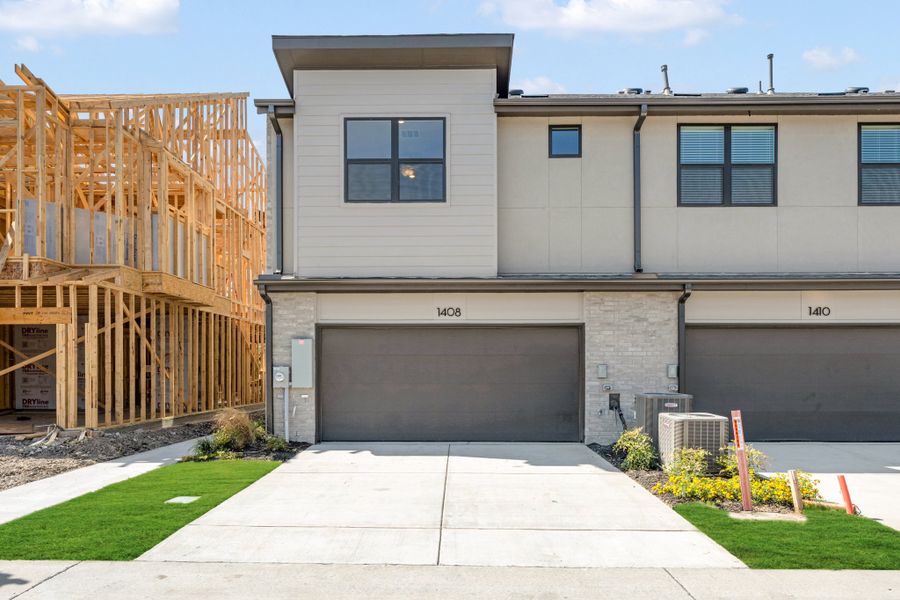 Front exterior of a new home in Willow Grove Townhomes, Melissa, TX, highlighting curb appeal (Image 28).