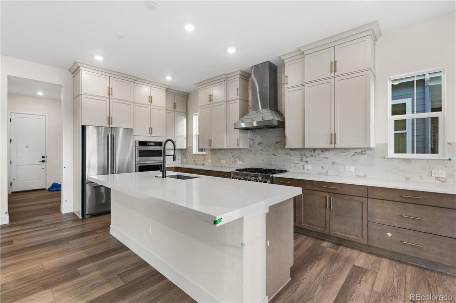Furnished interior view inside a new home in Reserve at The Canyons, Castle Pines (Image 10). Furnished interior view inside a new home in Reserve at The Canyons, Castle Pines (Image 10).