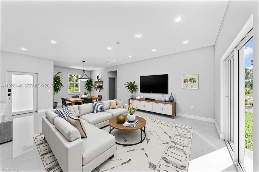 Furnished interior view inside a new home in , Lehigh Acres (Image 4).