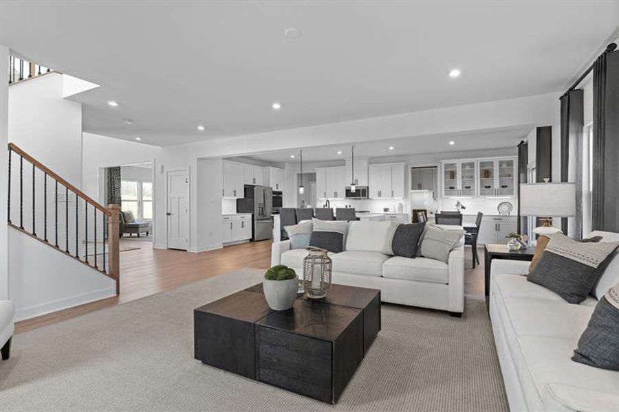 Representative furnished interior of a home built from the Normandy with a Side Entry Garage by Ryan Homes in Everly Estates, Spartanburg (Image 7).