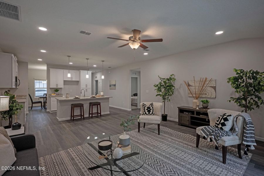 Furnished interior view inside a new home in , Jacksonville (Image 28). Furnished interior view inside a new home in , Jacksonville (Image 28).