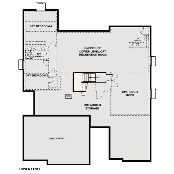 2D floor plan layout for the The Lexington by Century Communities in Trails at Smoky Hill | The Preserve, Parker, CO (Image 5).