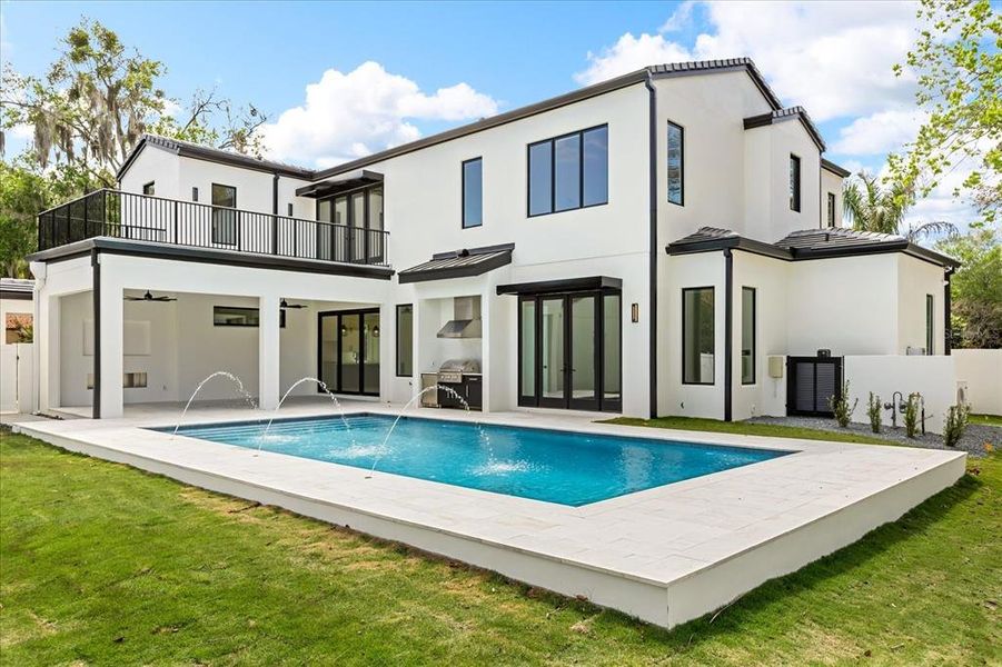 Exterior details and patio area of a home in , Winter Park (Image 38). Exterior details and patio area of a home in , Winter Park (Image 38).