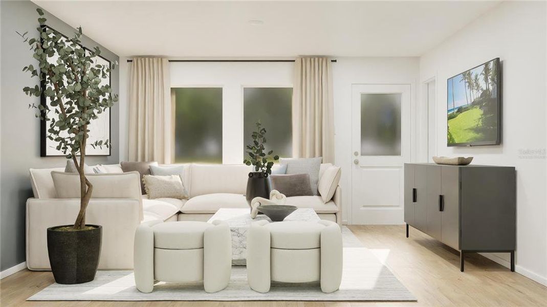 Furnished interior view inside a new home in Westview, Kissimmee (Image 7). Furnished interior view inside a new home in Westview, Kissimmee (Image 7).