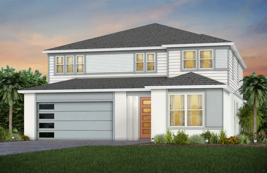 Representative exterior photo of a completed home built from the Scarlett by Pulte Homes in Hilliard Isle, Kissimmee, FL (Image 21).