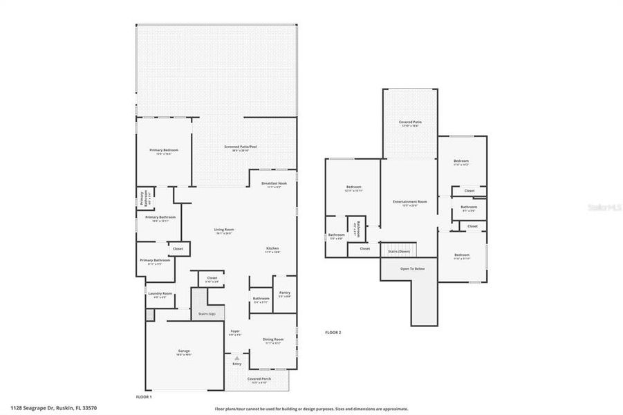 2D floor plan layout of this home in SouthShore Yacht Club: Somerset Preserve, Ruskin, FL (Image 5).