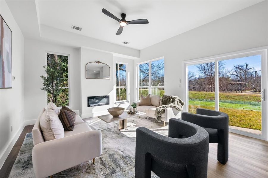Furnished interior view inside a new home in , Dallas (Image 13).