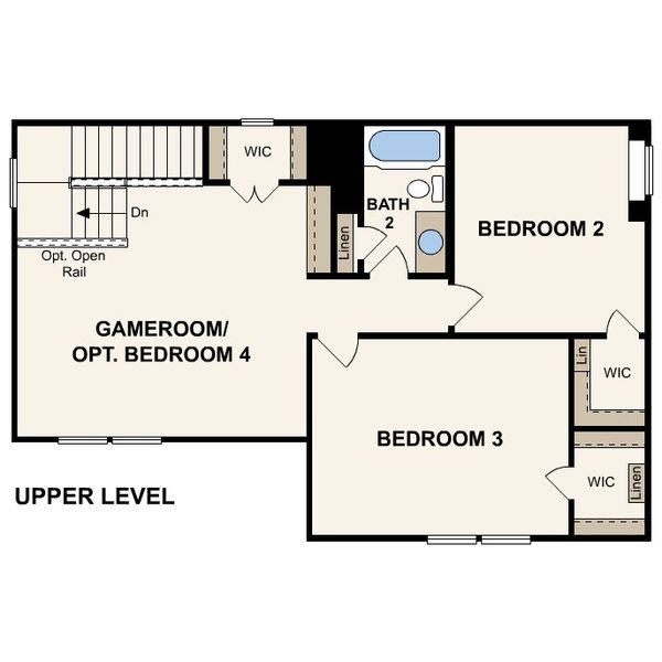 2D floor plan layout for the Mayfair by Century Communities in Liberty Collection at Fulshear Lakes, Fulshear, TX (Image 4).