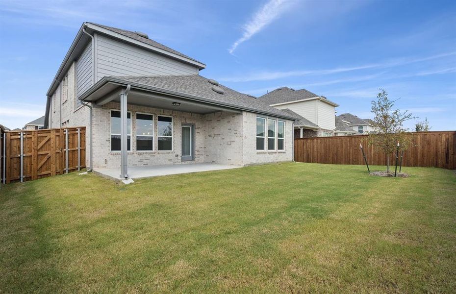 Fenced-in backyard Fenced-in backyard