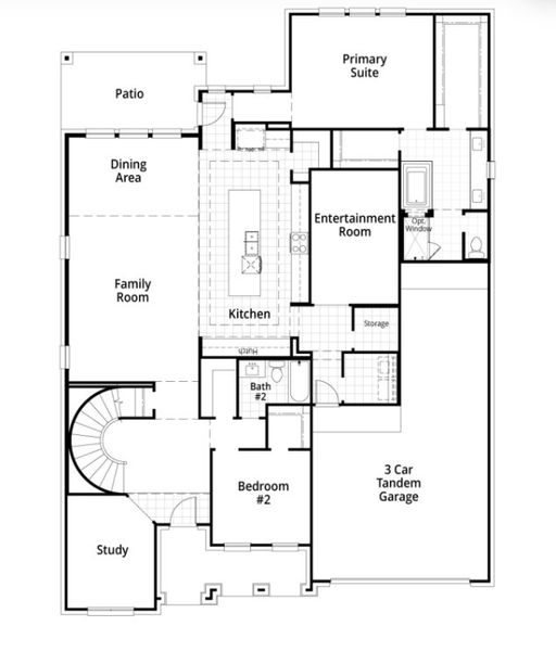 2D floor plan layout for the Regis by Highland Homes in Hallie's Cove, Schertz, TX (Image 28).