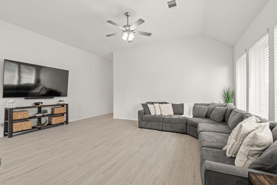 Imagine hosting the next holiday or social event in the perfect living space! This room can fit any size tv making it great for the next big game or movie night.
