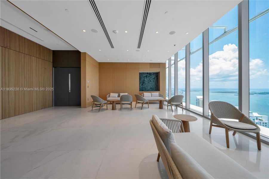 Furnished interior view inside a new home in Aston Martin Residences, Miami (Image 42).