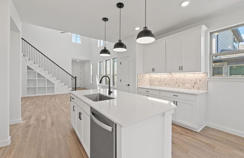 Furnished interior view inside a new home in Wolf Ranch, Georgetown (Image 13).