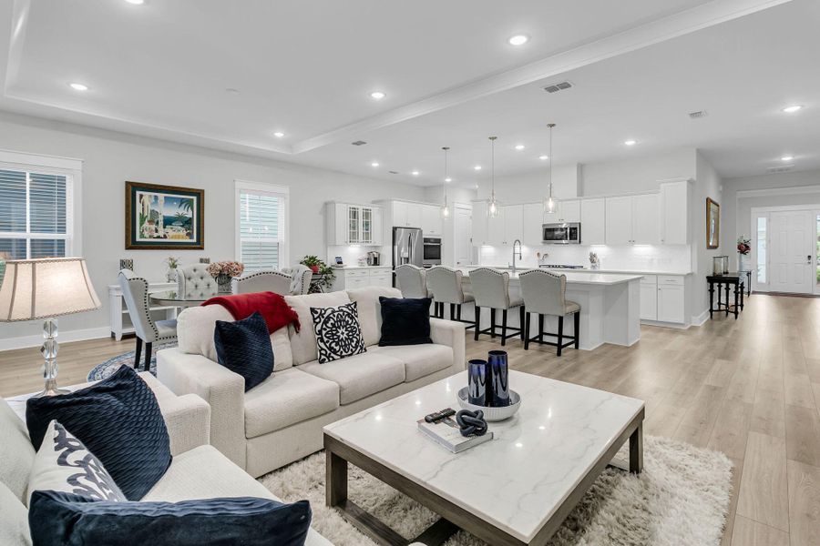 Furnished interior view inside a new home in K. Hovnanian's® Four Seasons at Lakes of Cane Bay, Summerville (Image 12).