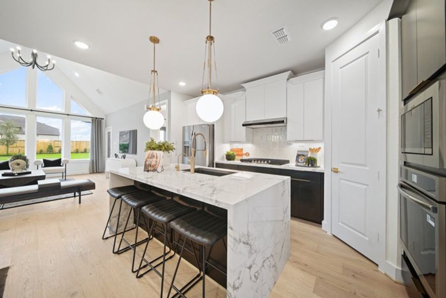 Furnished interior view inside a new home in Meridiana 40', 65', Iowa Colony (Image 11).