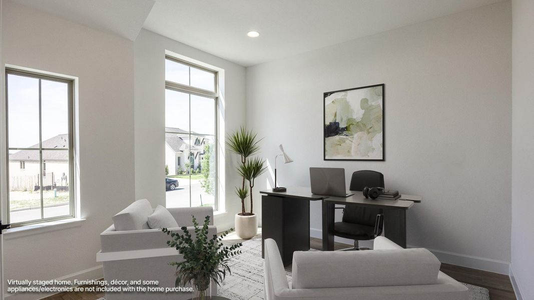 Furnished interior view inside a new home in Santa Rita Ranch - Eldorado, Liberty Hill (Image 6).