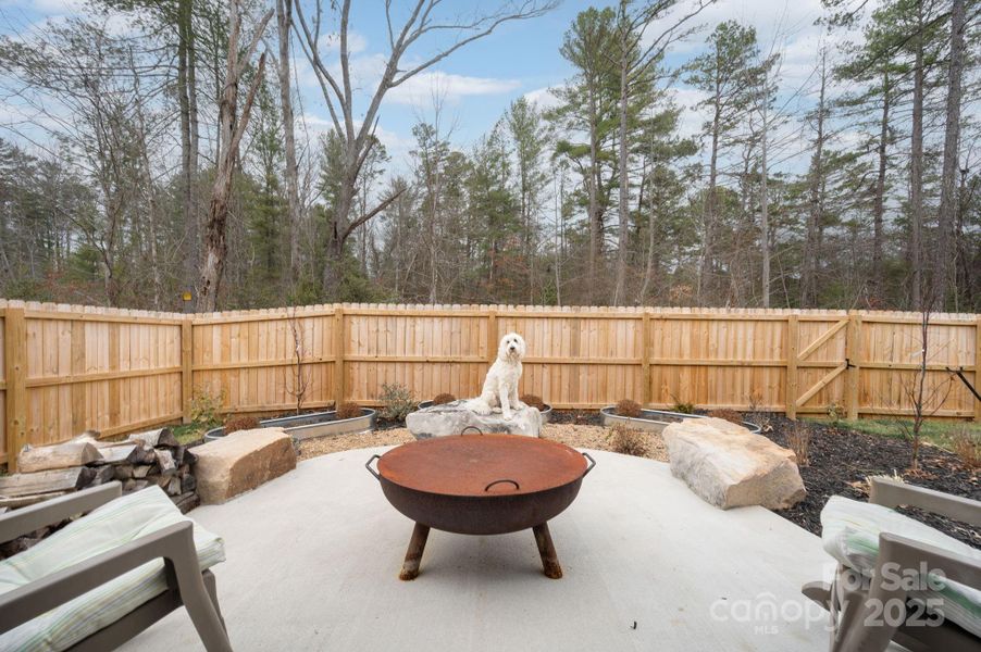 Incredible Backyard Oasis with Custom Firepit Area