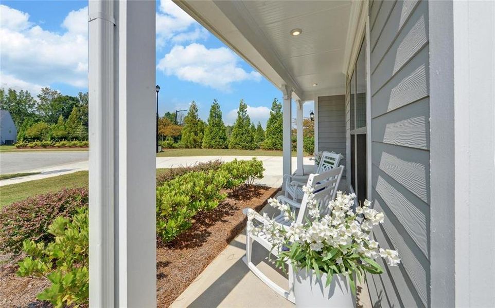 Exterior details and patio area of a home in , Hoschton (Image 3).