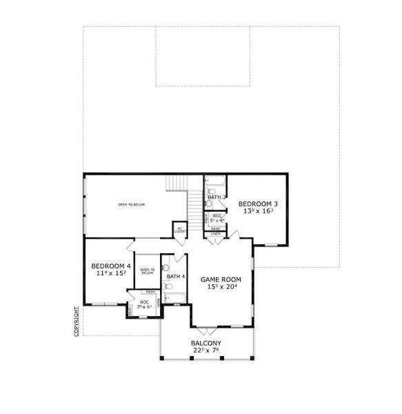 2D floor plan layout for the Breckenridge - Regency Series | 70' Wide Lots by ICI Homes in Courtney Grove, St. Augustine, FL (Image 4).