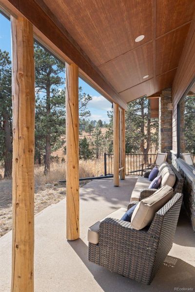 Exterior details and patio area of a home in , Golden (Image 25).