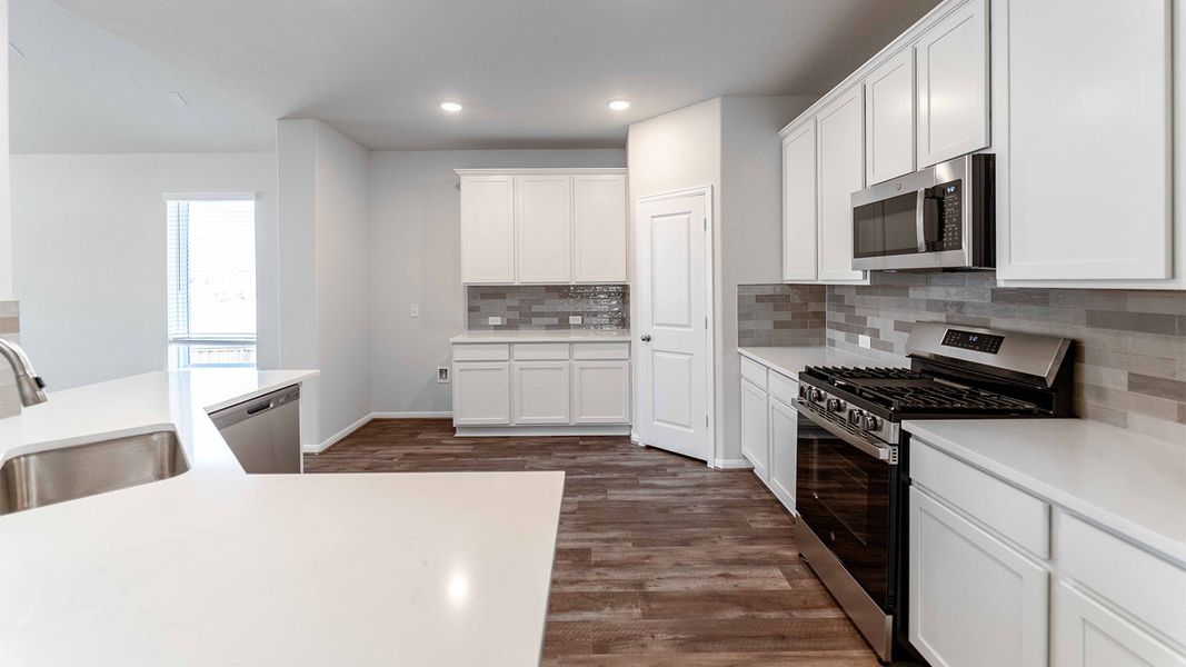 Furnished interior view inside a new home in Sunfield, Buda (Image 6). Furnished interior view inside a new home in Sunfield, Buda (Image 6).