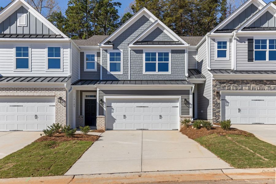 Front exterior of a new home in Harbor Crossing, Greensboro, NC, highlighting curb appeal (Image 1).