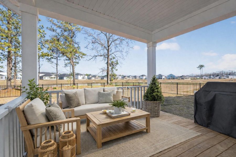 Exterior details and patio area of a home in The Coves at Lakes of Cane Bay, Summerville (Image 4). Exterior details and patio area of a home in The Coves at Lakes of Cane Bay, Summerville (Image 4).