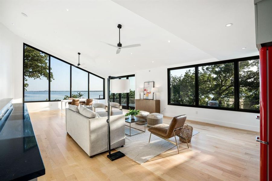 Furnished interior view inside a new home in , Oak Point (Image 9).