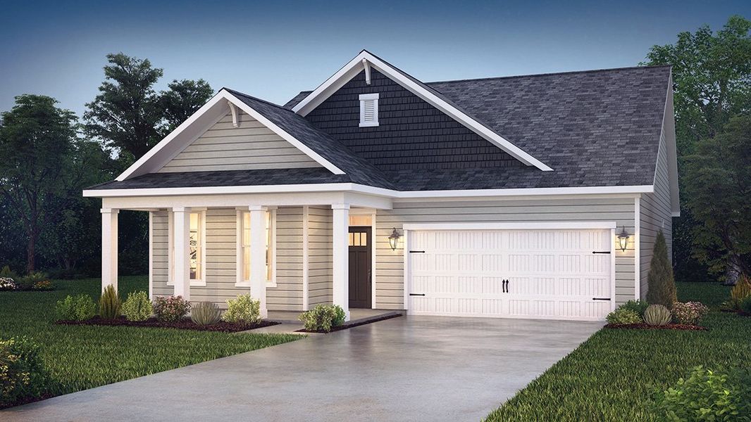 Representative exterior photo of a completed home built from the Cypress by D.R. Horton in Westport, York, SC (Image 22).