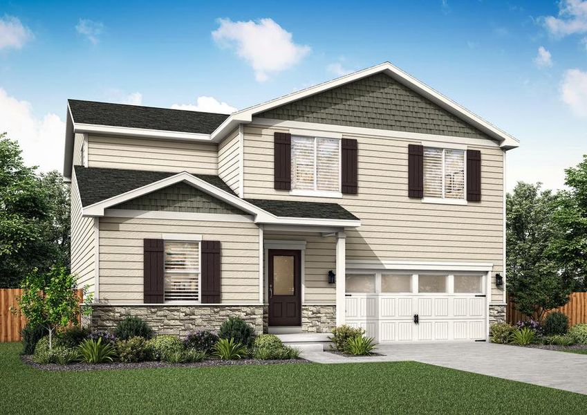 Rendering of the Roosevelt plan with stunning curb appeal.