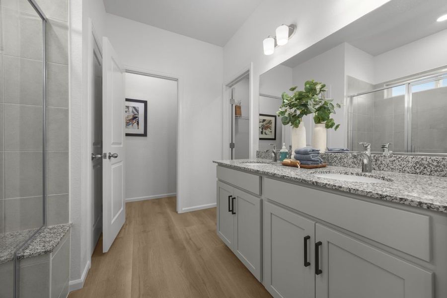 Representative furnished interior of a home built from the 1818 Modeled by KB Home in Brighton Crossings, Brighton (Image 16).