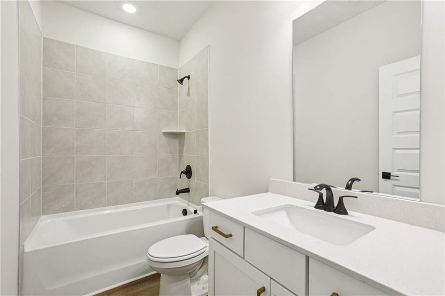 Furnished interior view inside a new home in Hemingway - Highland Series, Cumming (Image 12). Furnished interior view inside a new home in Hemingway - Highland Series, Cumming (Image 12).