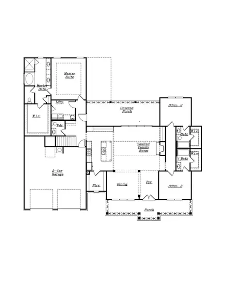 2D floor plan layout of this home in Spring Creek, Monroe, GA (Image 2).