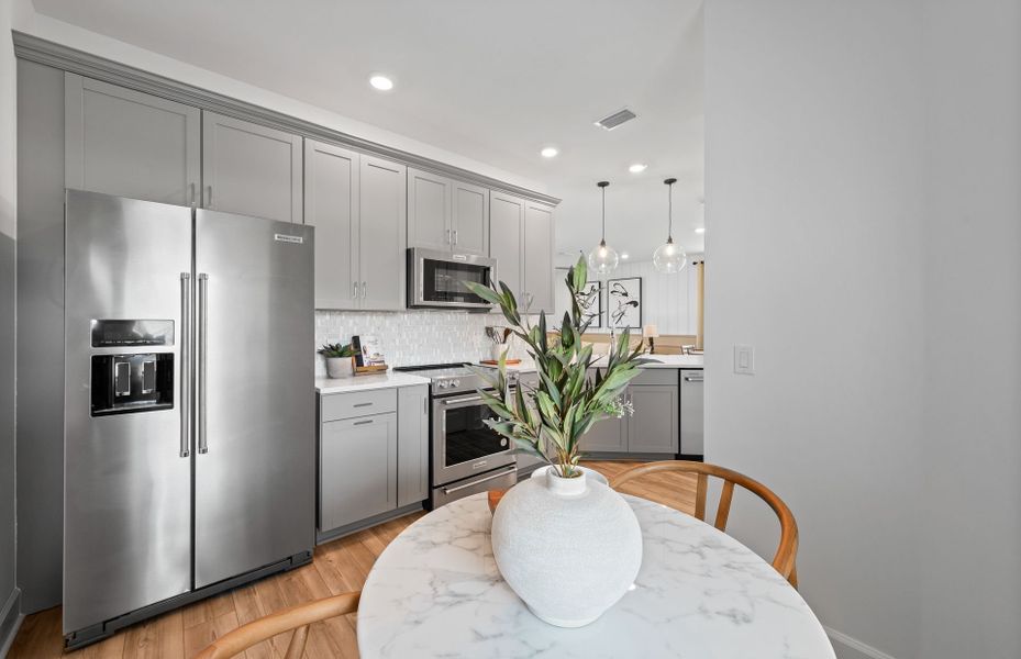 Breakfast nook, located off the kitchen