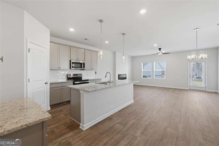 Furnished interior view inside a new home in The Grove At Mundy Mill, Gainesville (Image 4).