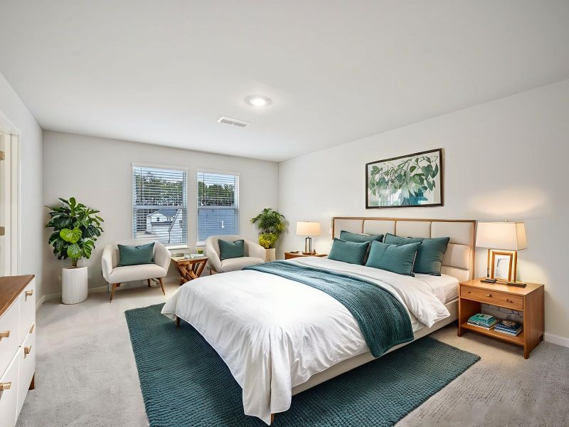Furnished interior view inside a new home in Parkside at Grayson, Grayson (Image 7).